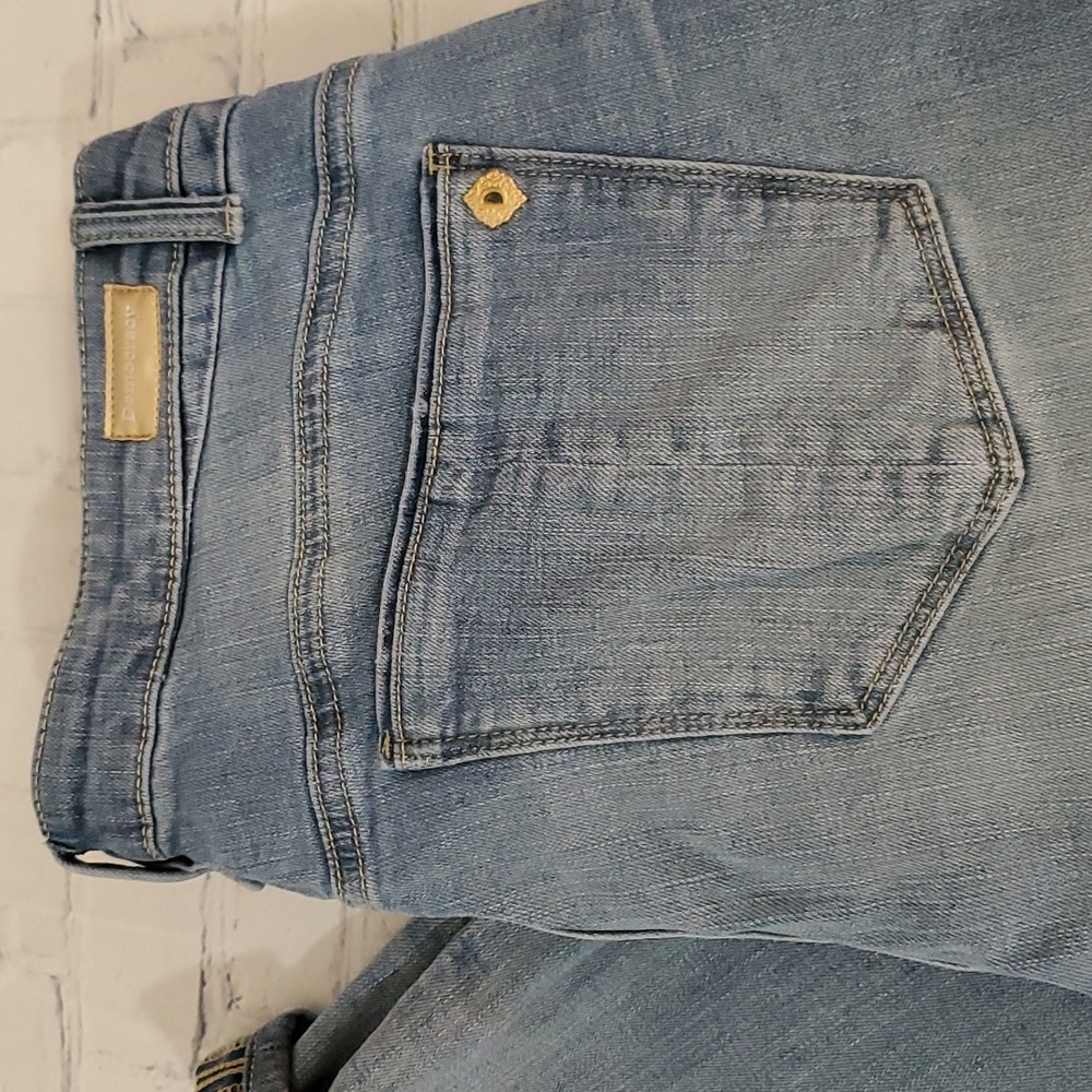 NWT DEMOCRACY "FLEX"-ELLENT" GIRLFRIEND CROPPED CUFFED BLUE JEAN SZ 10 - Picture 3 of 5
